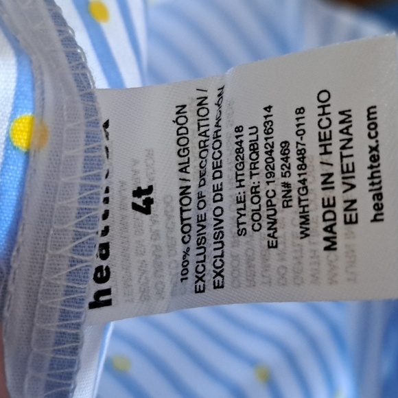 Healthtex girls 4T shorts set, blue & white, new - Picture 8 of 8